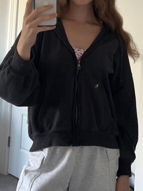 AE Black Zip-Up Women's Hoodie Sweater